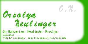 orsolya neulinger business card